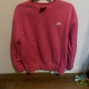Nike Men's Vibrant Pink Crewneck Sweater